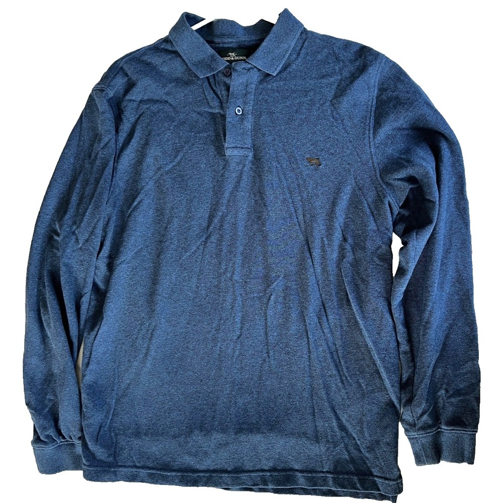 Rodd & Gunn Pullover Shirt Mens XL Blue Long Sleeve Polo Cotton Casual